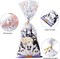 Halloween Cellophane Treat Bags, 150pcs Halloween Plastic Clear Candy Bags with 300pcs Twists for Snacks Cookies Packing